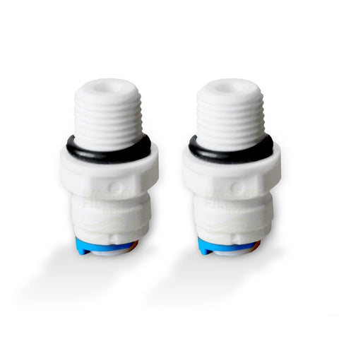 2 self-sealing adapters refrigerator filter AG1/4"x1/4" hose with clip