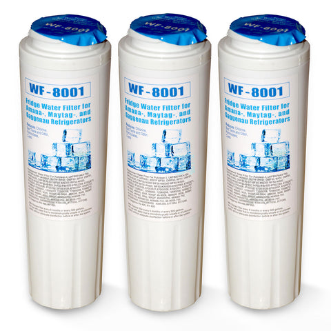 3x WF-8001 water filter, compatible Maytag UKF8001 refrigerator filter