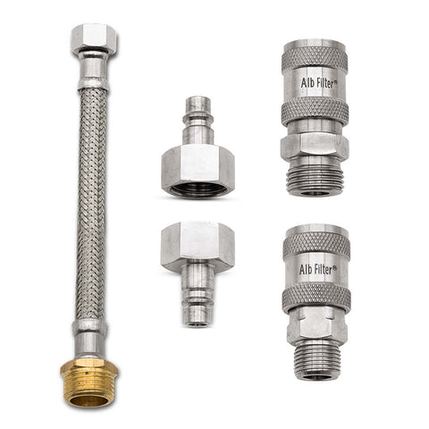 Alb Filter Active Plus Edelstahl Untertisch-Set mit Schnellkupplung