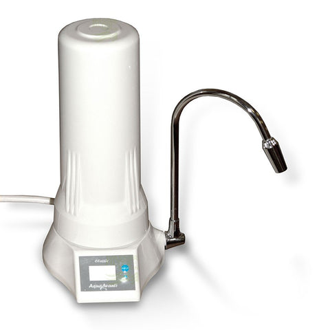Aqua Avanti Premium Classic countertop filter in white