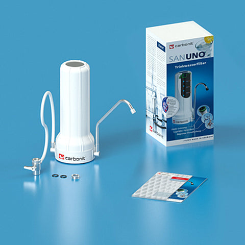 SanUno Basic Wasserfilter von Carbonit, Auftischfilter (ohne Patrone)
