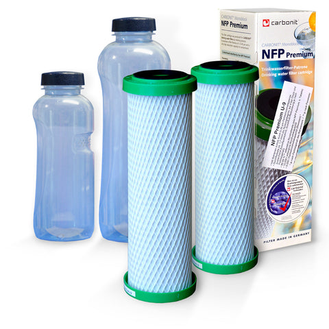 2x Carbonit NFP Premium U-9, plus 2 Trinkflaschen