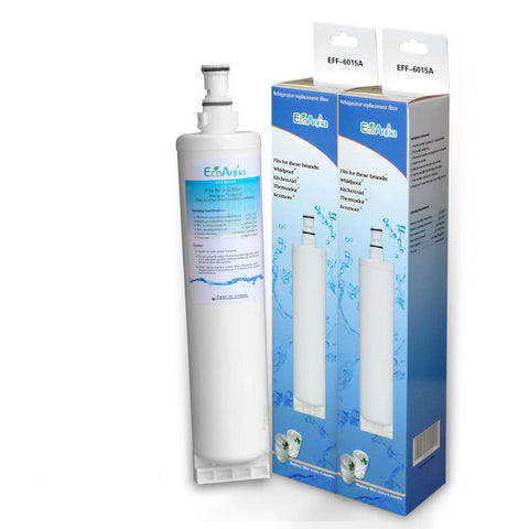 2x ECOPURE EFF-6015A für Whirlpool 4396510 Kühlschrankwasserfilter
