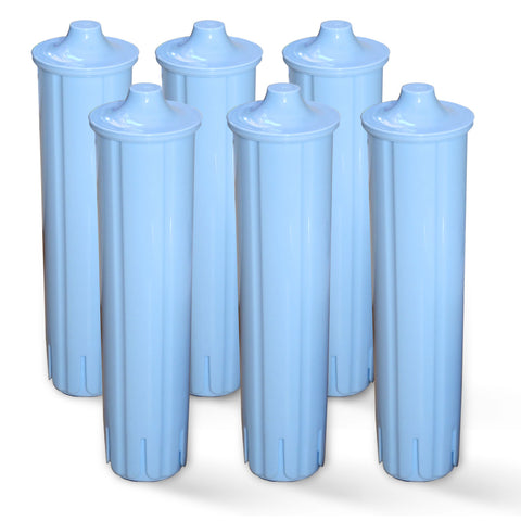 6x DelfinFilter AF01 Blue for Jura coffee machines, compatible with cartridges 67007, 71311, and 71312