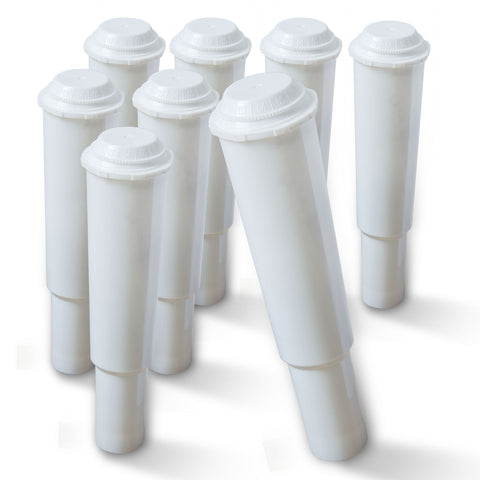 8x AF02 DelfinFilter für Jura-Kaffeemaschine mit weißem Filter 60209 Plus White