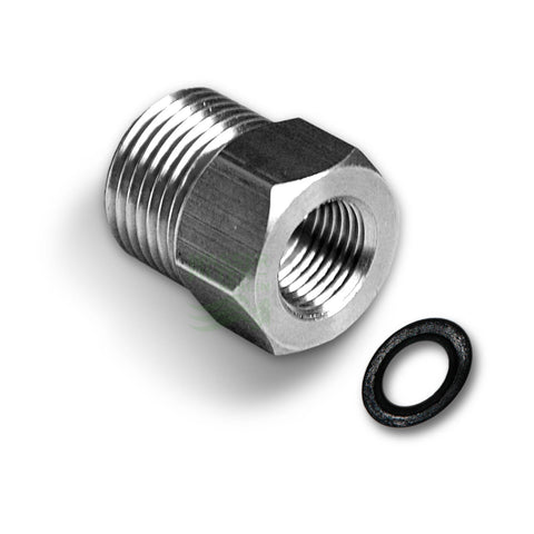 Adapter 7/16" IG zu 3/8" AG (Edelstahl)