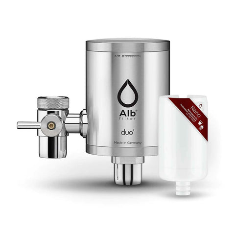 Alb Filter Duo Nano Trinkwasserfilter für Wasserhahn (Edelstahl Natur)