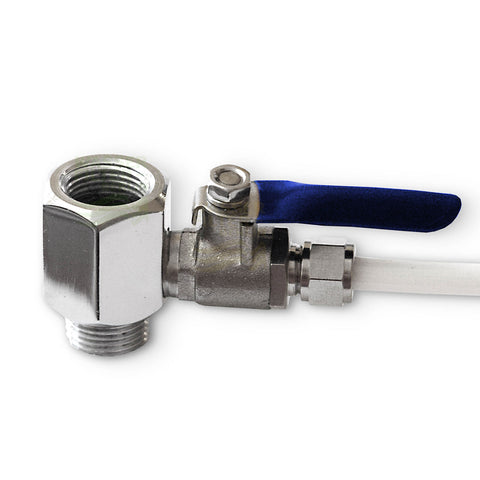 3/8 Zoll Wasseranschl. m. Absperrhahn 1/4"  f. SBS Kühlschr., Umkehrosmose