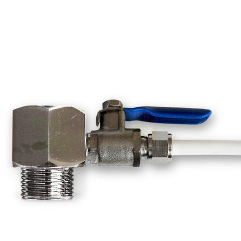 3/8 Zoll Wasseranschl. m. Absperrhahn 1/4"  f. SBS Kühlschr., Umkehrosmose