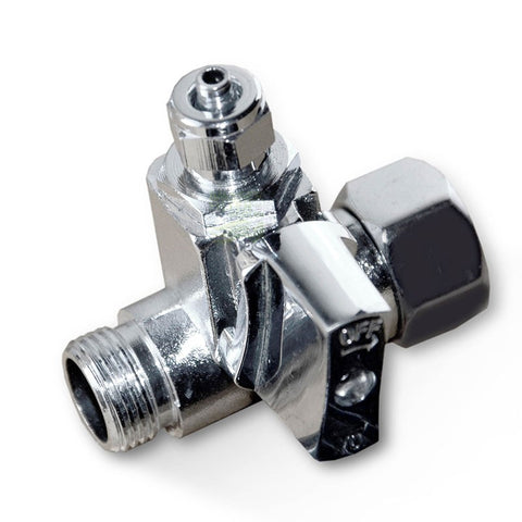 Anschluss mit Hahn, 3/8" AG/IG x 1/4" Schlauch