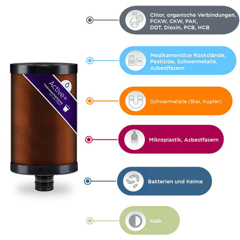 Alb Filter Duo Active Plus+ Trinkwasserfilter für Wasserhahn (Edelstahl Natur)
