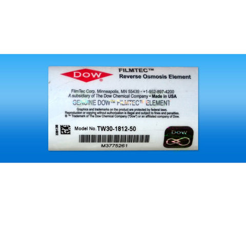Filmtec 50 GPD reverse osmosis membrane USA, new model