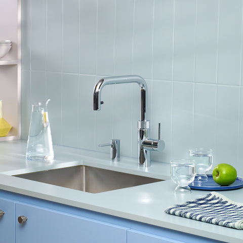 Quooker Flex Square mit CUBE – Kochendes, gekühltes und sprudelndes Wasser aus einem Hahn