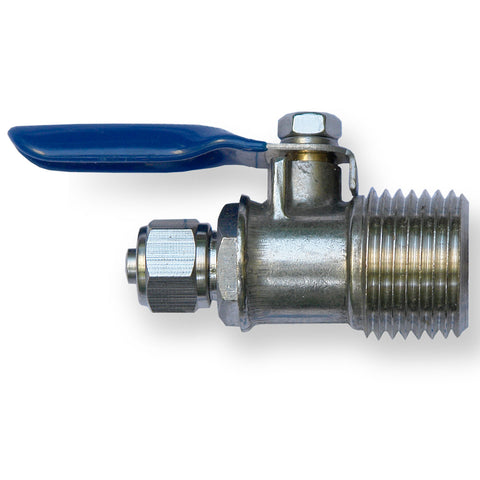 Kugelhahn für Wasseranschluss Umkehrosmose 1/2 AG x 1/4 Schlauch