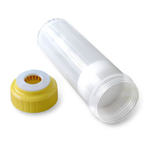 Empty cartridge 10", yellow-transparent, fillable with various media