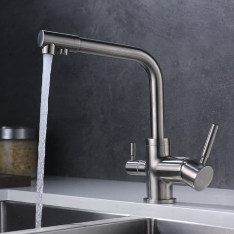 Opal, 3-Wege-Wasserhahn, Edelstahl massiv