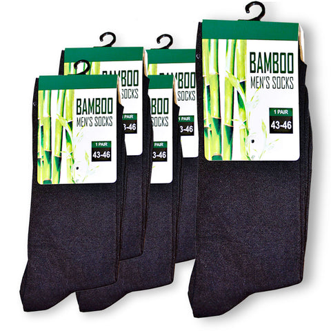 5 Paar Premium Bambus Socken, Größe 43-46 (200 needles)