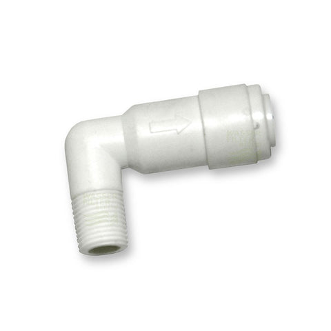 Quickverschl., Winkel 6,4mm (1/8"AG x1/4"Schlauch) m. Rückschlagventil