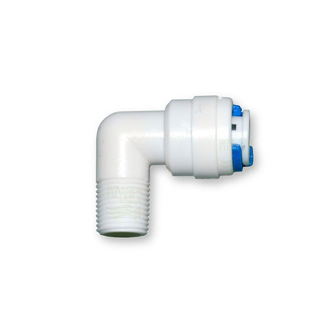 Quickverschluss, Winkel  6,4mm (1/8" AG x 1/4" Schlauch)