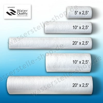 Pre-filter cartridge 10" x 2.5", sediment and coarse filter 1µm
