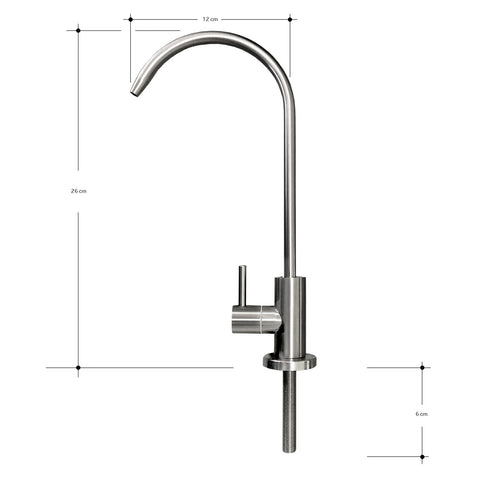 Edelstahl Wasserhahn mit Keramikventil Z-Modell für Wasserfilter