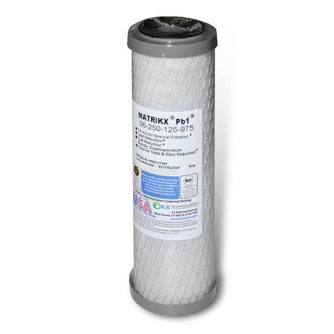 MATRIKS Aktivkohleblock CTO, 10"x2,5", NSF, 5 Micron
